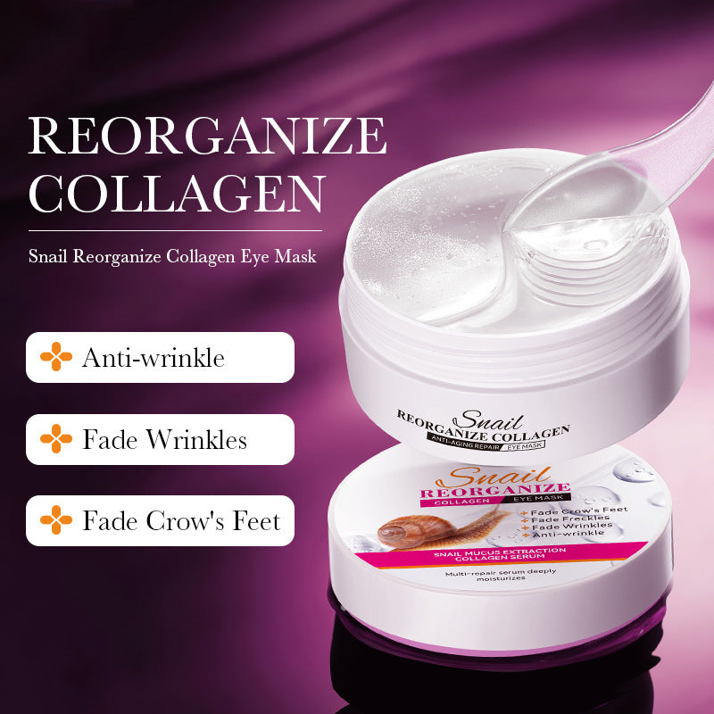 Wholesale Snail Reorganize Collagen Eye Mask, Anti-aging Repair Multiple Nourish Eye Masks Supplier 537