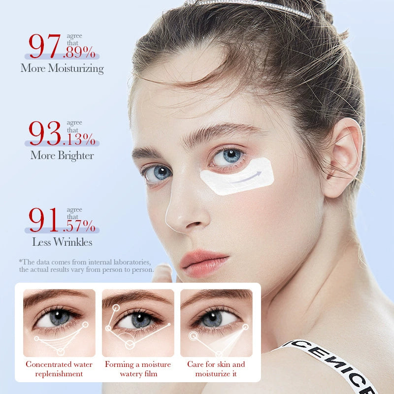 50 Pairs of Collagen Moisturizing Gel Eye Mask, Brightening and Tighten Eyes, Dilute Dark Circles Eye Bags