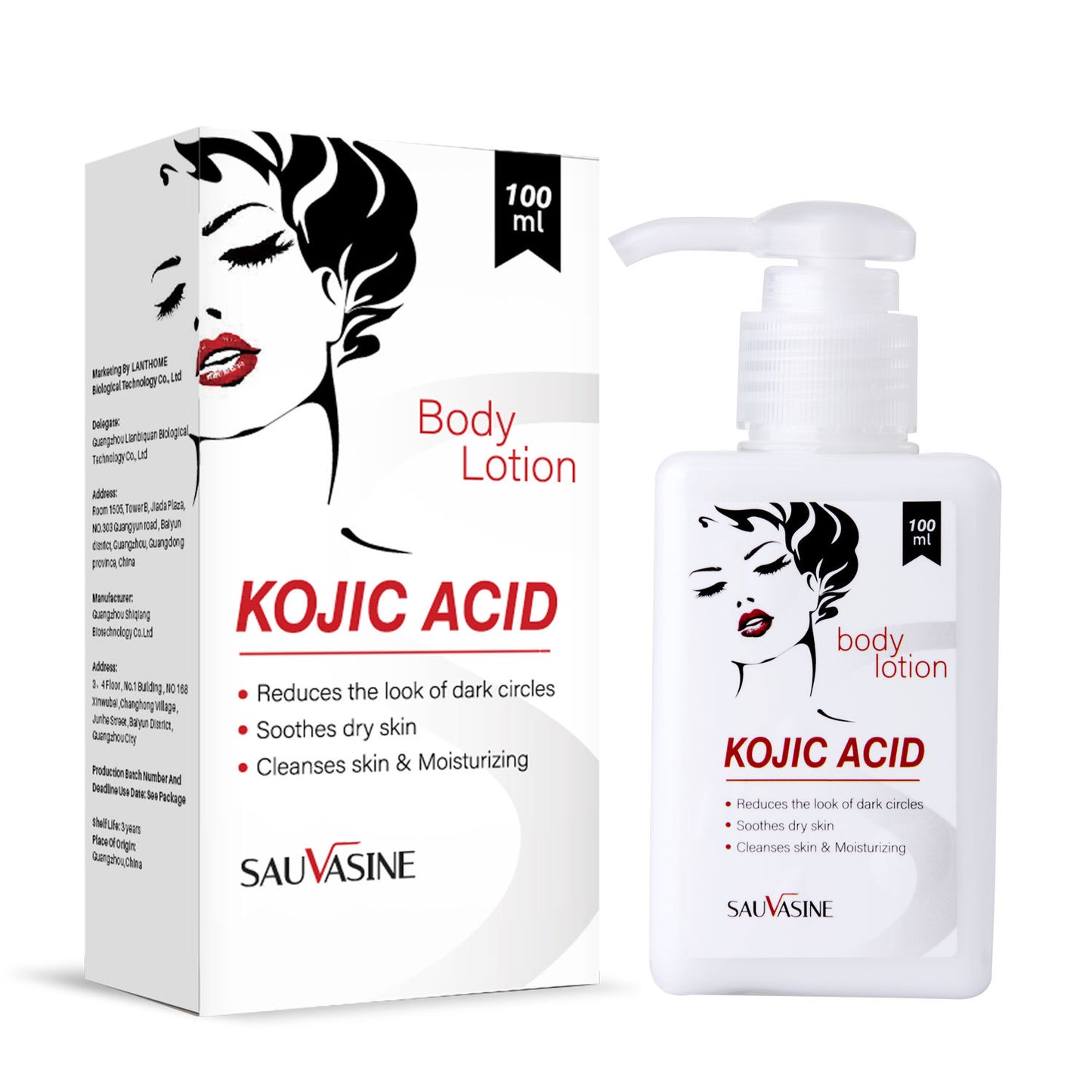 OEM Wholesale Kojic Acid Body Lotion, Moisturizing and Exfoliating, Private Label Body Cream 371