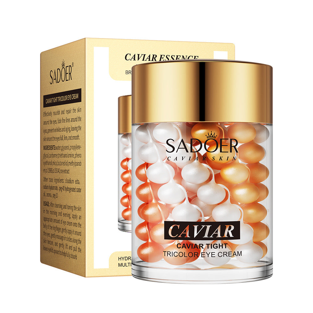 Wholesale Caviar Essence Tight Tricolor Eye Cream, Elastic and Moisturizing, Smoothing Wrinkles and Fine Lines, Removing Eye Bags 528