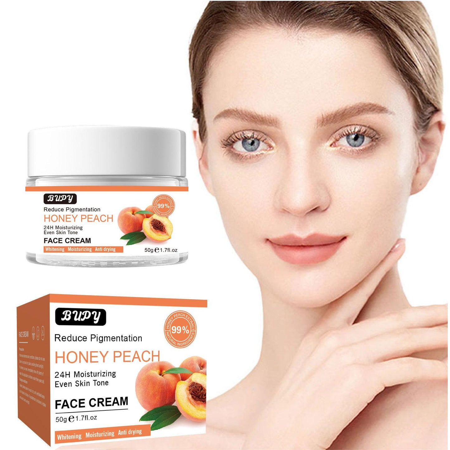 Wholesale Honey Peach Face Cream, Anti Wrinkle, Hydrating, Moisturizing, Fade Fine Lines, Tighten and Moisturize Cream 317