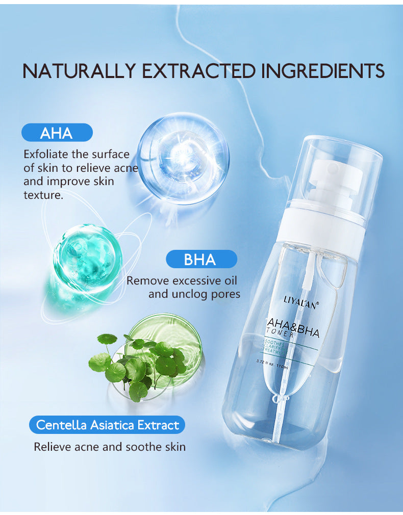 OEM & ODM Private Label AHA, BHA Salicylic Acid, Oil Control Toner, Closed Acne Reduction, Toner Spray 180