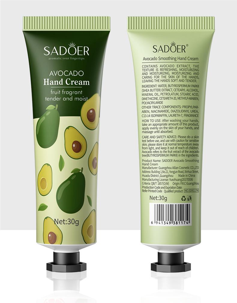 Wholesale Moisturizing and Tender Avocado Hand Cream, Private Label Hand Cream OEM Supplier 435