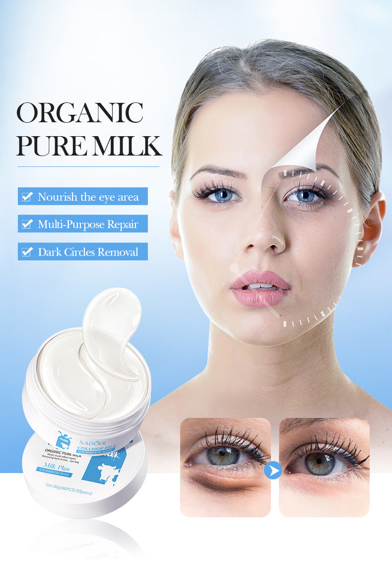 Wholesale OEM Ceramide Organic Pure Milk Moisturizing Multi-Effect Eye Mask, Removing Dark Circles, Eye Bag 536