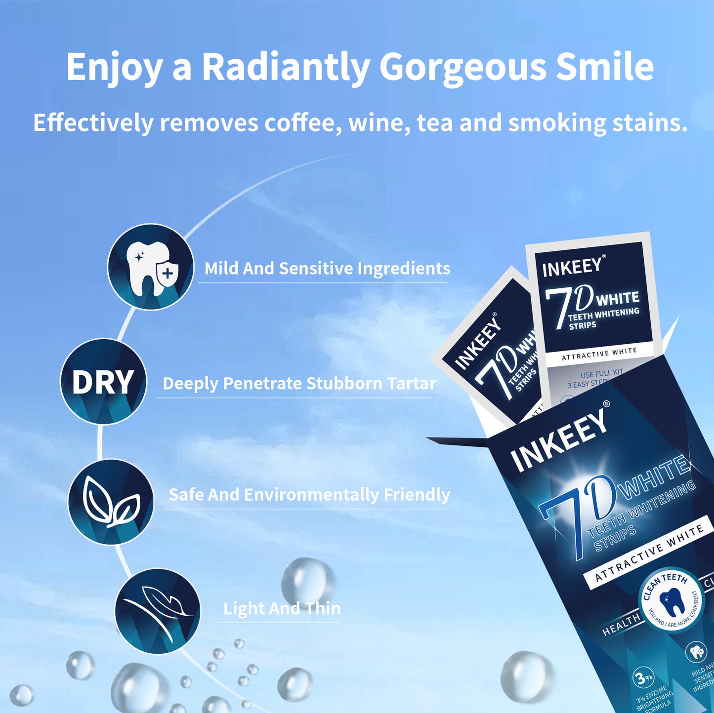 OEM & ODM 7D Whitening Teeth Strips, Tartar Remover, Teeth Stain Remove Manufacturer 026