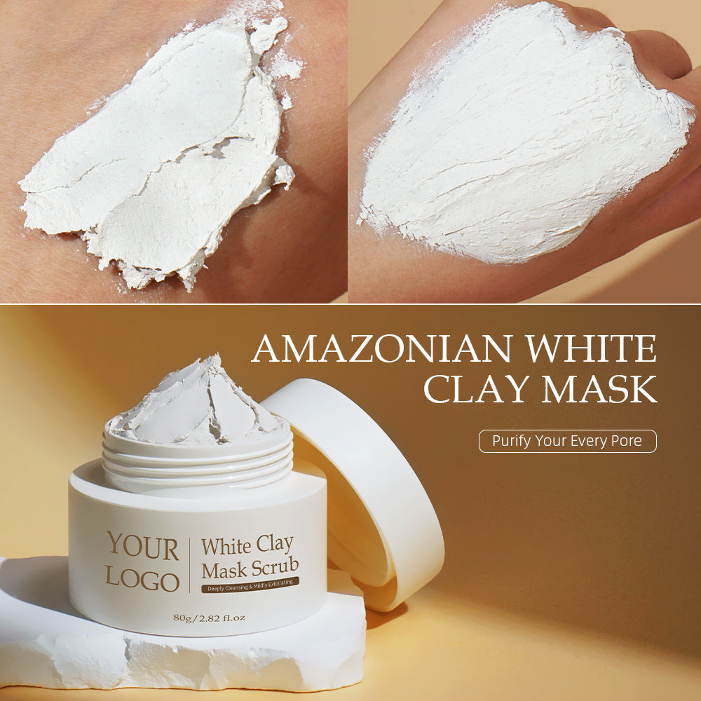 OEM Customized Amazon White Mud, Frosted Facial Mask, Blackhead Removal, Oil Control Cleansing Clay Mask 143