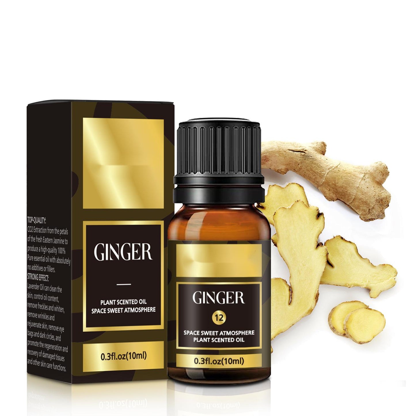Natural Ginger Aromatherapy Essential Oil, Water-Soluble Essential Oils, Humidifier Essential Oils 034