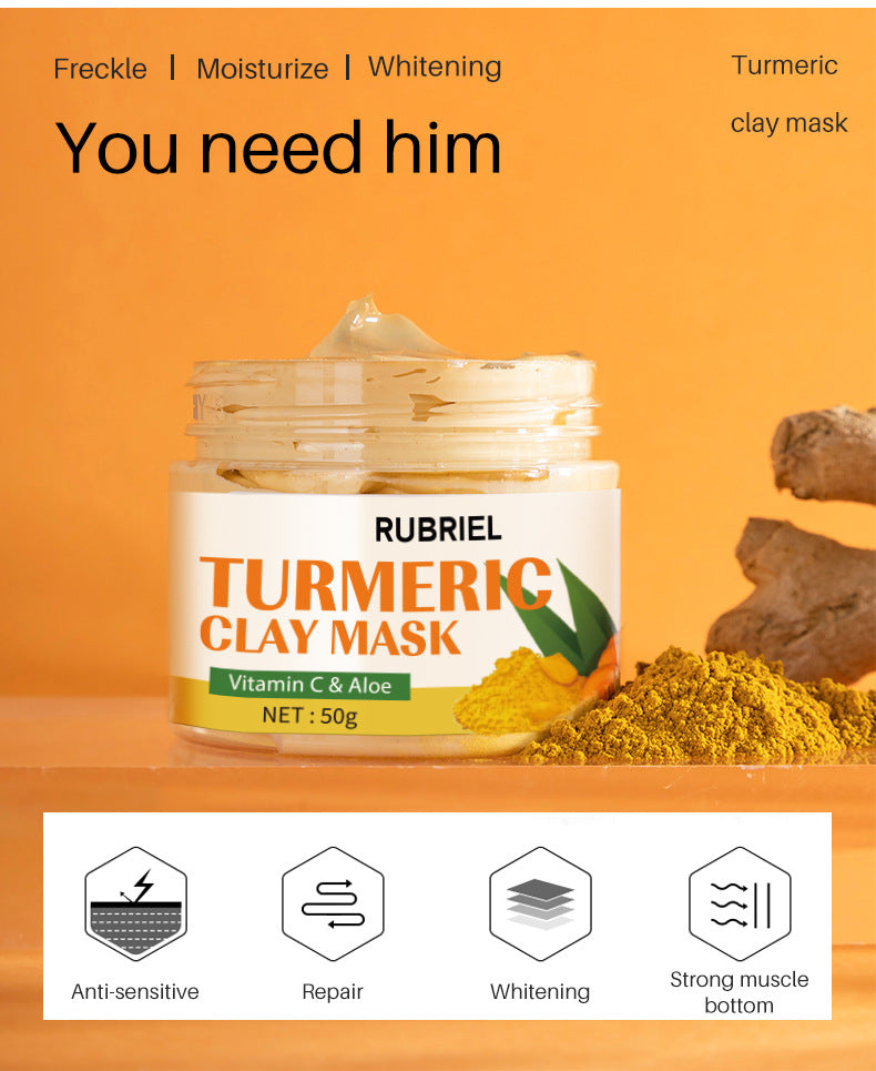 Private Label Customized Turmeric Clay Mask, Ginger Repair Mask, Hydrating and Nourishing, Cleansing and Brightening 359