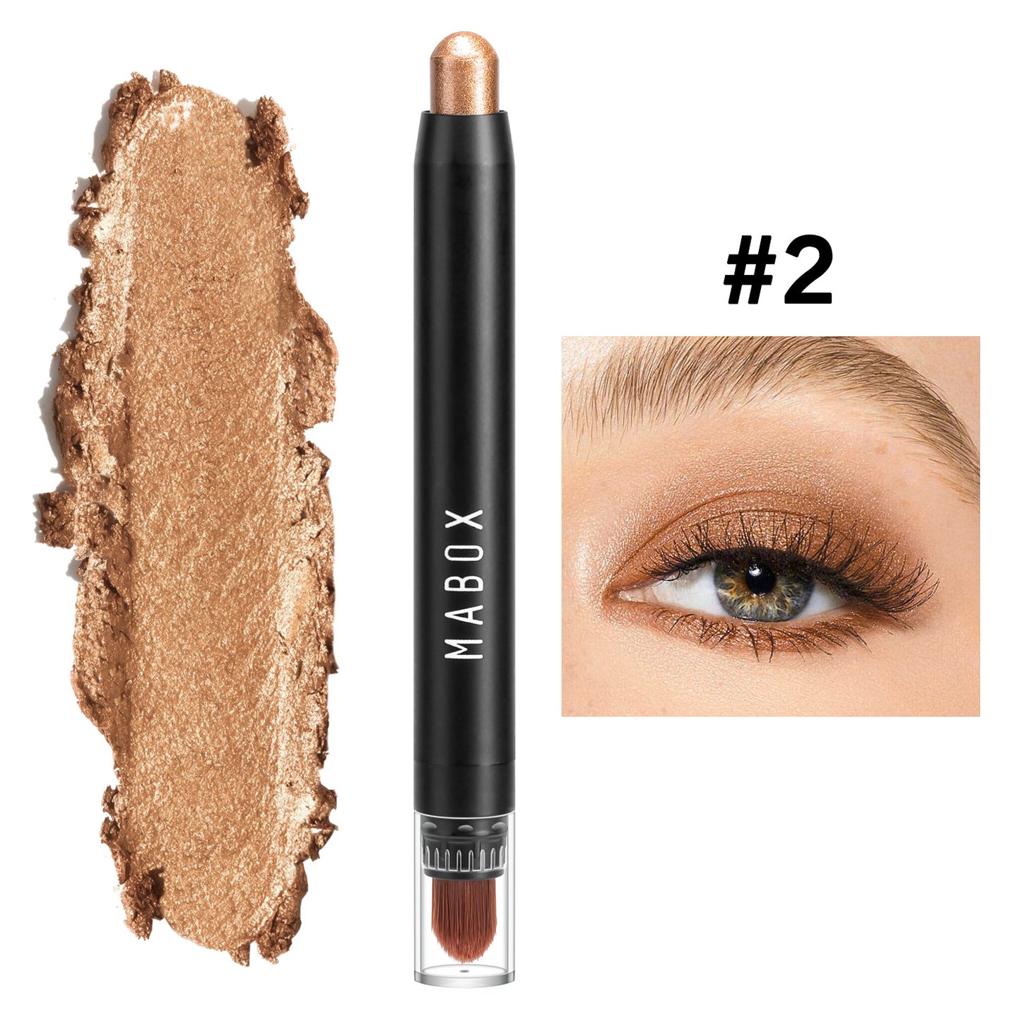 Wholesale Waterproof Eyeshadow Stick, Eye Makeup Highlighter Pen, Lying Silkworm Pen with Brush head 285