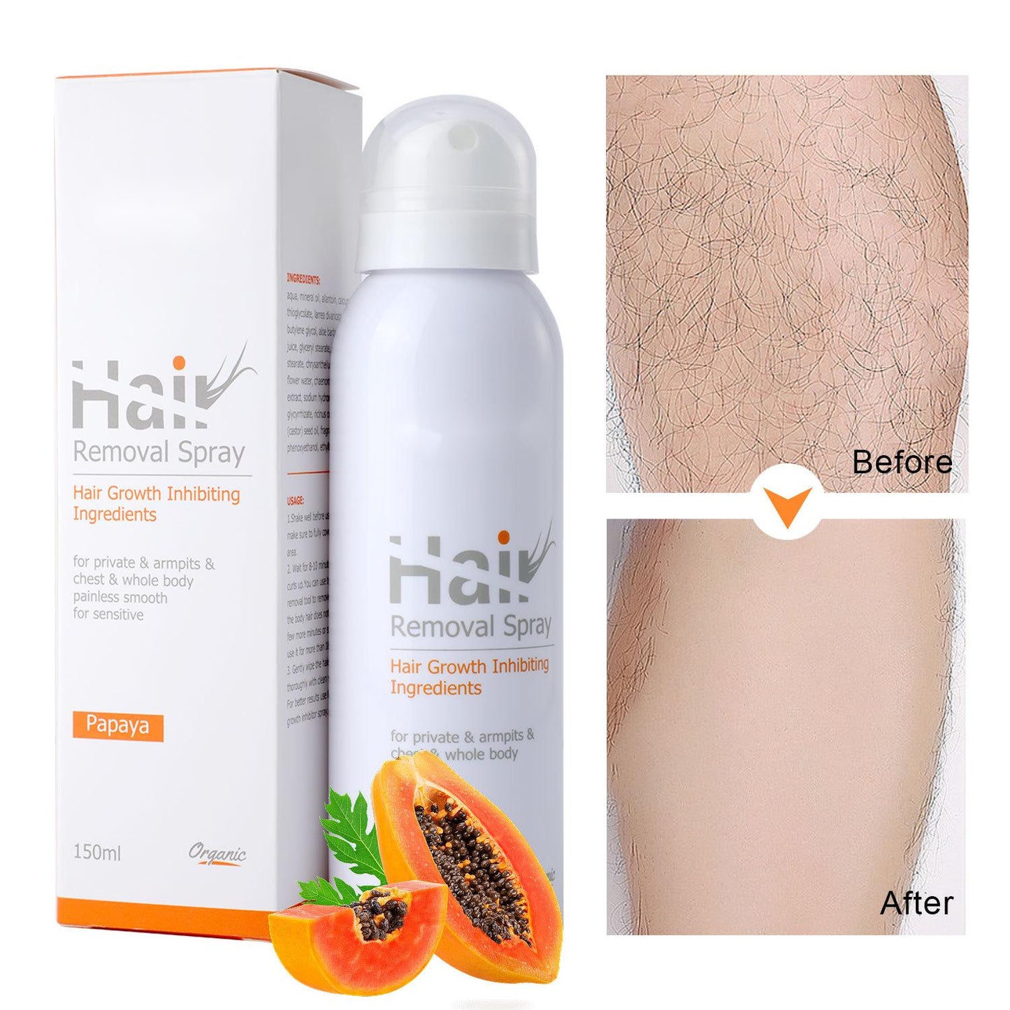 OEM Customized Whole Body Hair Removal Spray, Leg and Armpit Hair Removal Mousse Foam Spray 404