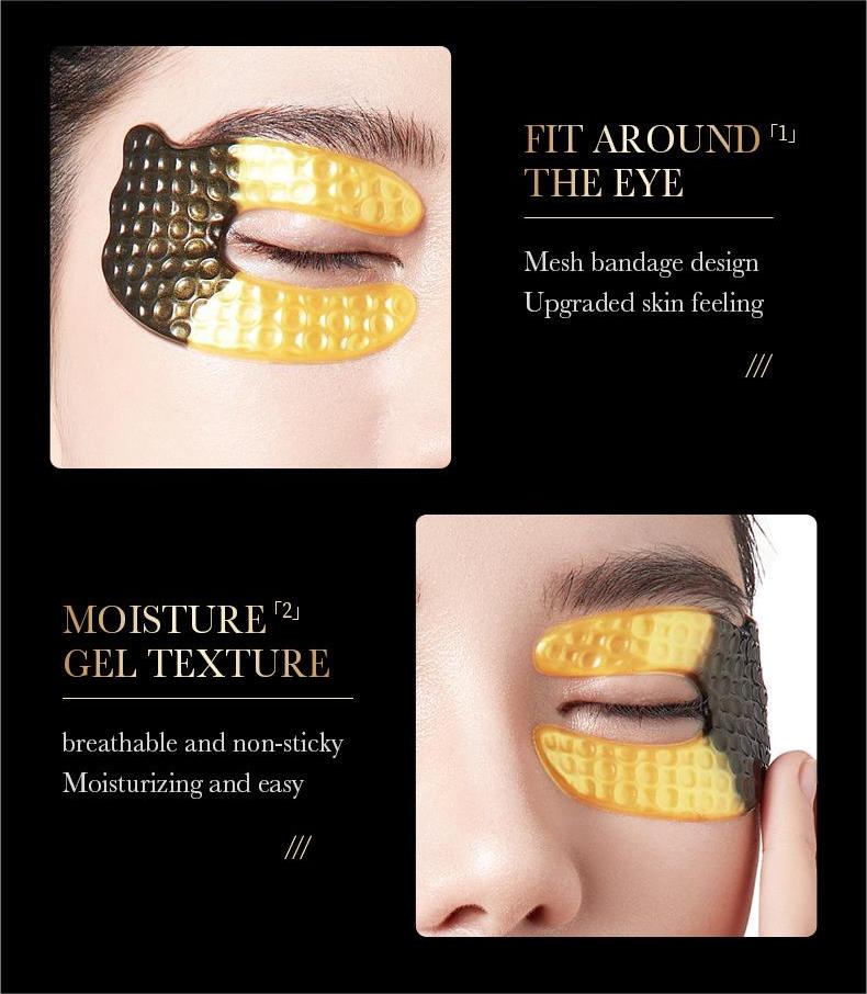 Wholesale 24K Gold and Black Truffle Elastic Multi-Effect Eye Mask Patch, Hydrate and Moisturize Eye area 524
