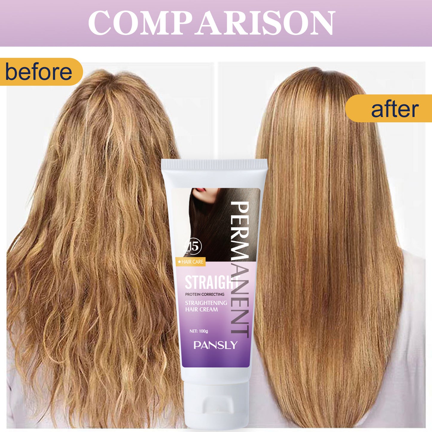 Private Label Straight Hair Cream, Protein Correction and Repair, OEM Hair Straightening Cream 424