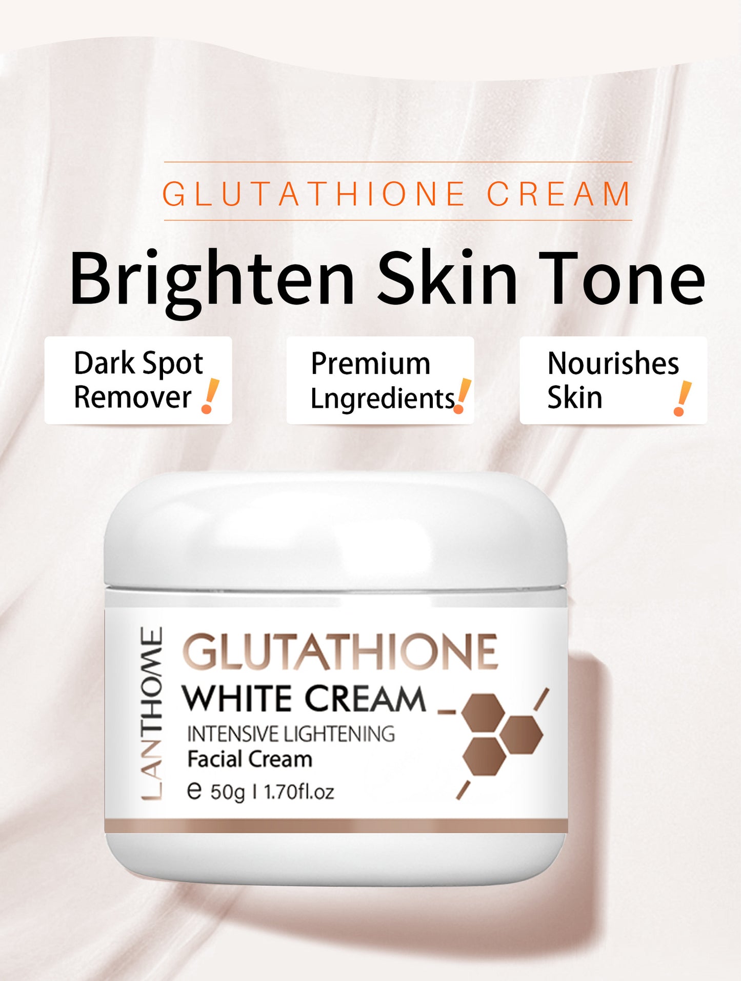 OEM & ODM Glutathione White Cream, Intensive Lightening Facial Cream Private Label Customization 369