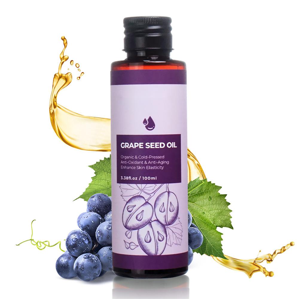 OEM Customized 100ML Grape Seed Oil, Anti Oxidant, Anti Aging Enhance Skin Elasticity OrgAnic Basic Oil 213