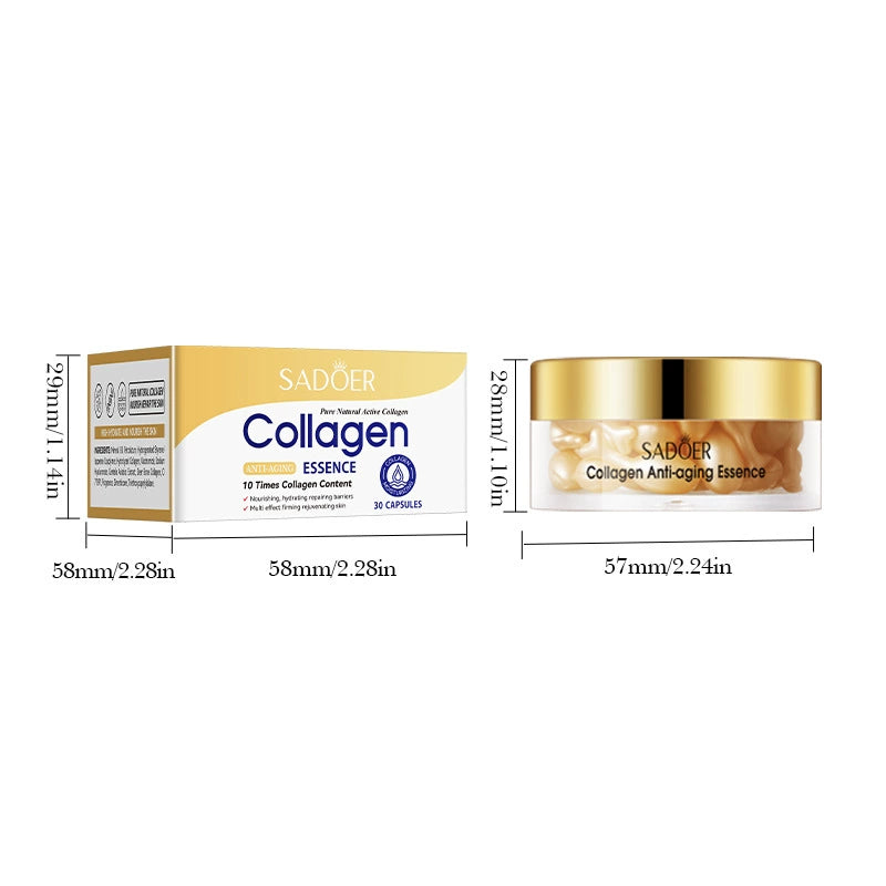 10 Pieces of Collagen anti-wrinkle essence moisturizing hydrating capsule cream