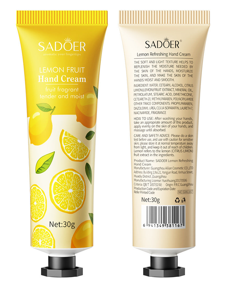 Wholesale Moisturizing and Tender Lemon Hand Cream, Private Label Hand Cream OEM Supplier 434