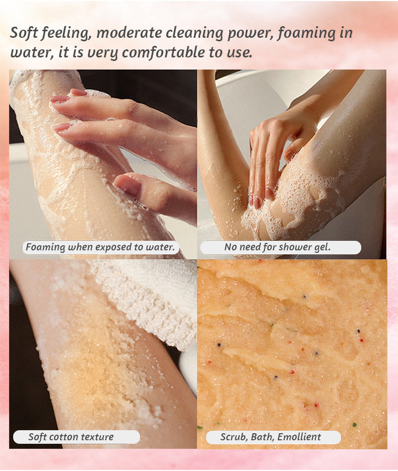 OEM Customized Orange Carrot Marshmallow Fruit Scrub, Softening Cuticles, Body Massage, Cleansing Bath Salt Scrub 120