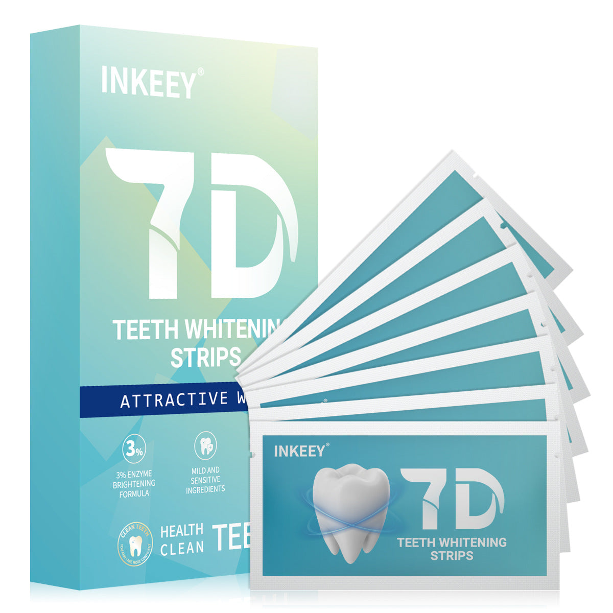 OEM & ODM 7D Teeth Stain Remover, Whitening and Yellowing Remover, Tartar Remover, Whitening Teeth Strip 025