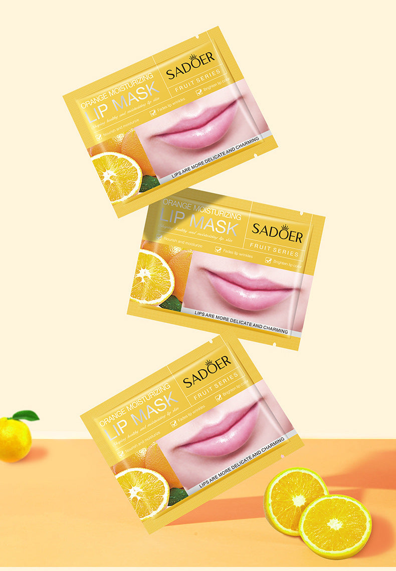 Wholesale Orange Moisturizing Lip Mask, Fade Lip Wrinkles, Brighten Lip Color Masks Supplier 552