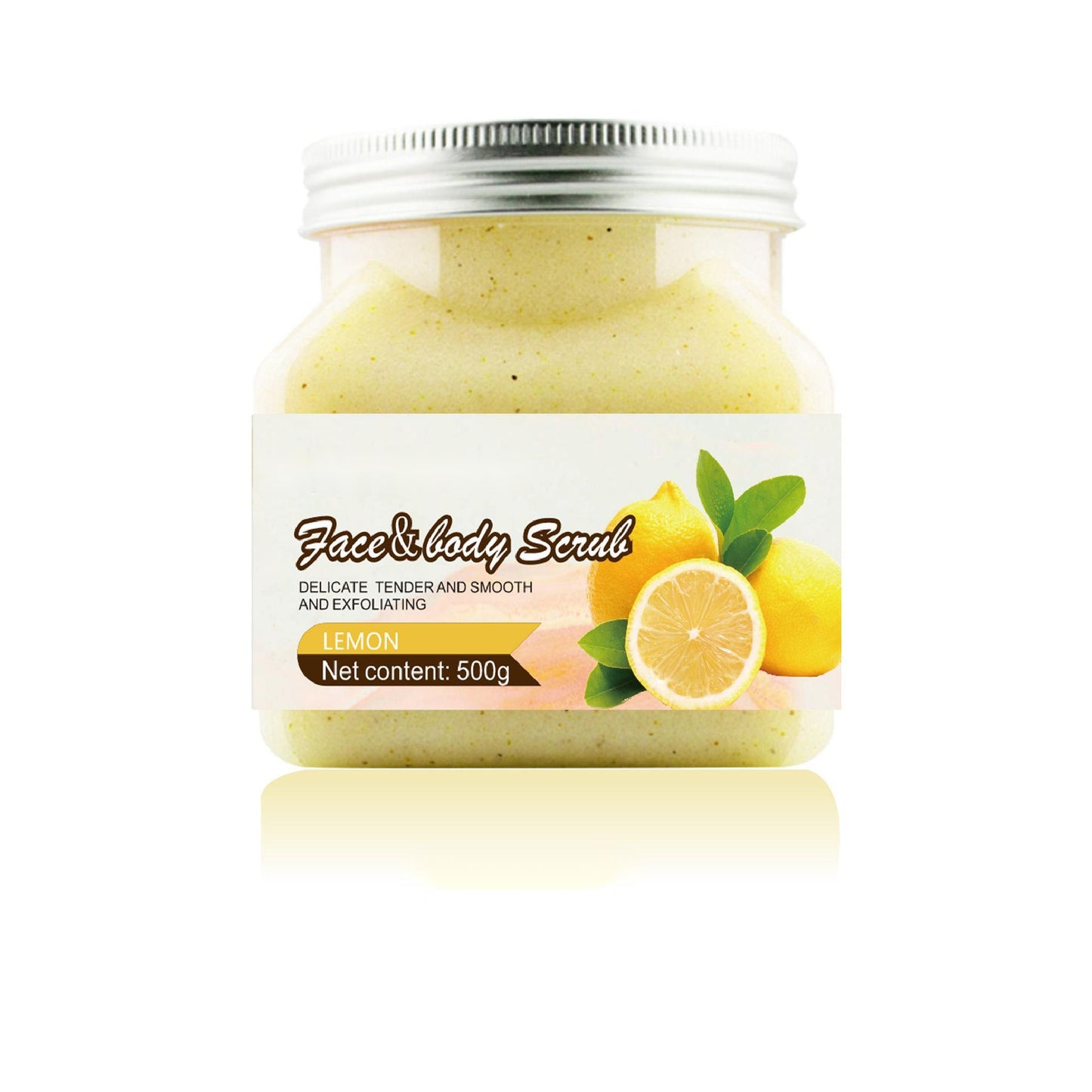 Customized Lemon Body Scrub, Sea Salt for Skin Cleansing, Exfoliation, Oil Control, Whitening Body Bath Scrub 163