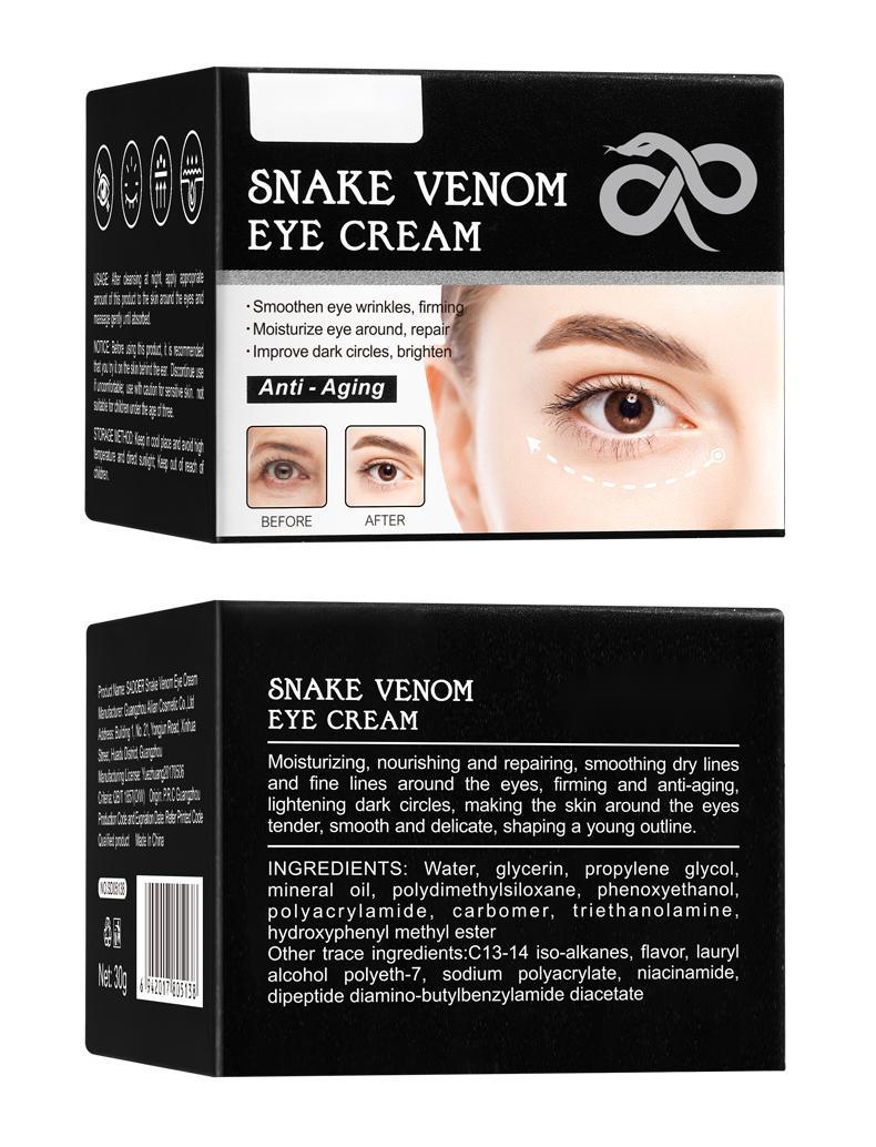 Wholesale OEM Snake Venom Eye Cream, Smoothen Eye Wrinkles, Firming Moisturize Eye Around Skin 539