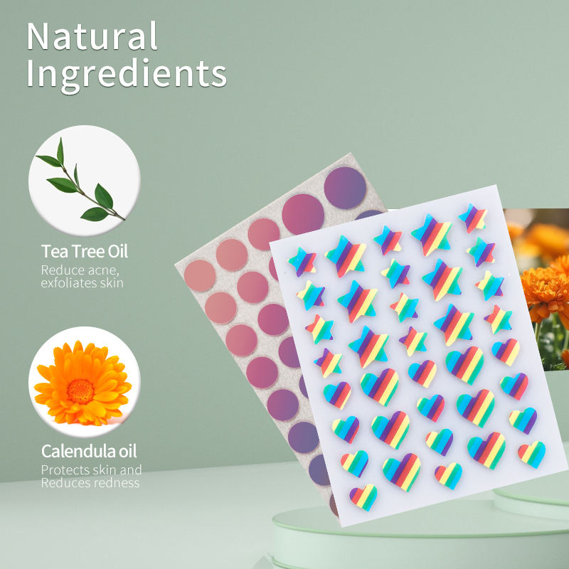 OEM Customizable Hydrocolloid Dots Patch for Acne and Spots Rainbow Antispot Healing Pimple Cover Face Spot Treatment
